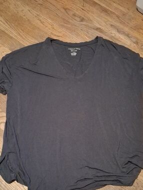 American Eagle Outfitters Men’s V-Neck Tee - Dark Charcoal